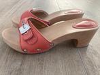 Roze halfhoge leren kleppers van Scholl mt 41, Kleding | Dames, Schoenen, Scholl, Zo goed als nieuw, Roze, Sandalen of Muiltjes