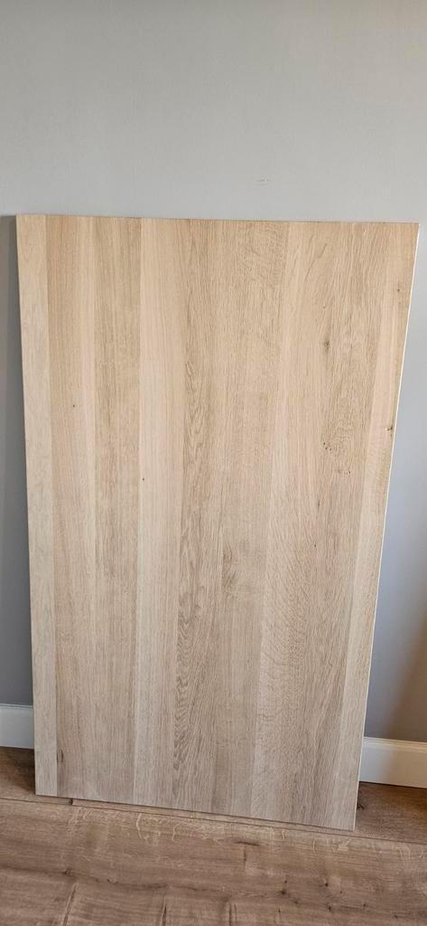 Massief eiken tafelblad (130x75x2), Huis en Inrichting, Tafels | Eettafels, Nieuw, 200 cm of meer, Vijf personen of meer, Rechthoekig