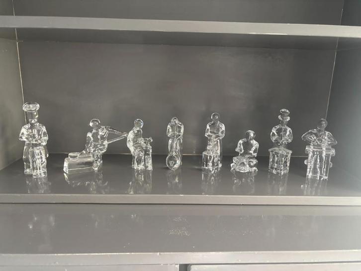 8 glazen sculpturen van een glasblazer / glasblazerij, Antiek en Kunst, Antiek | Glas en Kristal, Ophalen
