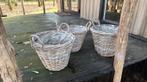 3 rieten manden, Ophalen of Verzenden, Zo goed als nieuw, Rond, Minder dan 30 cm