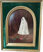 Religieus schilderij gesigneerd j. Hoogduin ‘52, Antiek en Kunst, Ophalen of Verzenden