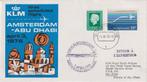 Nederland 1976 Amsterdam-Abu Dhabi KLM 1e vlucht vv LP, Postzegels en Munten, Brieven en Enveloppen | Nederland, Ophalen of Verzenden