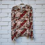 Summum Blouse Maat 38 Roze Rood Ketting Dieren Ruit Print, Maat 38/40 (M), S, Verzenden, Zo goed als nieuw