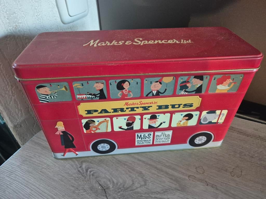 Koekblik Marc & Spencer bus, Ophalen of Verzenden, Zo goed als nieuw, Reclamebord