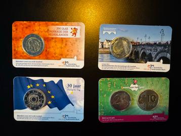 4 Coincards 2 Euro (3x BU kwaliteit) - Diverse Thema's beschikbaar voor biedingen