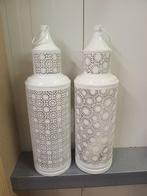 Pols potten Kaarsenhouder, Huis en Inrichting, Woonaccessoires | Kandelaars en Kaarsen, Ophalen, Gebruikt, 25 tot 50 cm, Wit