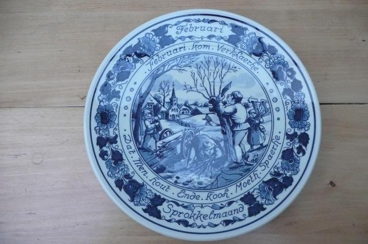 Wandbord Koninklijke Goedewaagen februari  (955), Antiek en Kunst, Antiek | Wandborden en Tegels, Ophalen of Verzenden