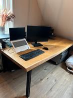 Bureau hout 2 meter, Huis en Inrichting, Bureaus, Ophalen, Zo goed als nieuw