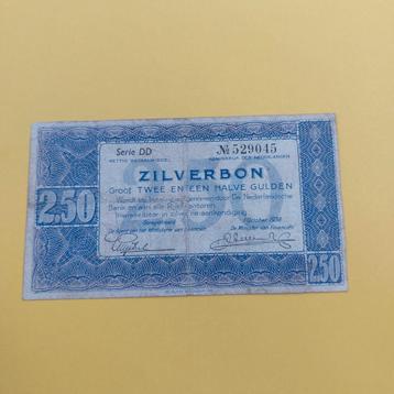 2,5 Zilverbon uit 1938. ZF
 beschikbaar voor biedingen