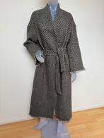 Max Mara bruin melange gevoerde lange mantel - 38, Maat 38/40 (M), Bruin, Verzenden, Max Mara