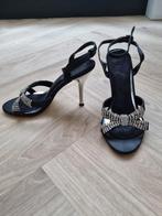 Zwarte open schoen met strassteentjes, maat 37, Kleding | Dames, Zwart, Zo goed als nieuw, Bellucci, Sandalen of Muiltjes