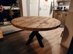 Steigerhouten Tafel - Rond, Huis en Inrichting, Tafels | Eettafels, Ophalen, Gebruikt, Rond, 100 tot 150 cm