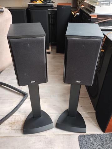 2 Kef C3 speakers black ash op stands 120Wrms@8ohm beschikbaar voor biedingen