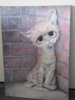 Poster van poes vintage, Ophalen of Verzenden, A1 t/m A3, Dier of Natuur, Rechthoekig Staand