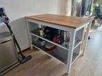 ikea keuken eiland met krukken, Huis en Inrichting, Tafels | Sidetables, Ophalen, Zo goed als nieuw, 25 tot 50 cm, Rond