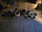 verzameling bloempotten, verschillende kleuren, Tuin en Terras, Bloempotten, Ophalen, Rond, Minder dan 25 cm