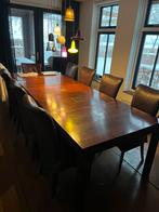 Luxe houten uitschuifbare eettafel - 12 persoons, Huis en Inrichting, Tafels | Eettafels, Gebruikt, 100 tot 150 cm, Eikenhout