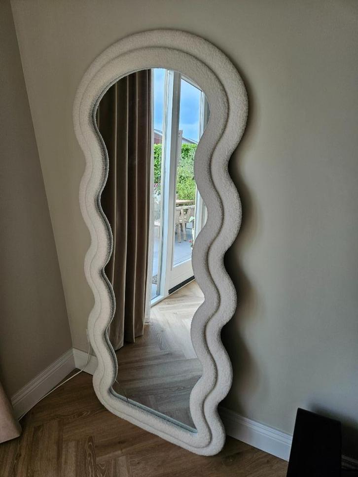 Wavy loft spiegel 180 x 80 Bolderloft Boucle, Huis en Inrichting, Woonaccessoires | Spiegels, 75 tot 100 cm, 150 tot 200 cm, Overige vormen