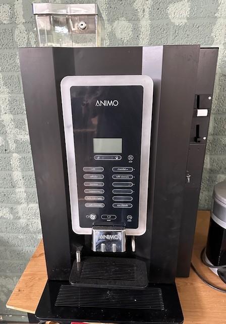 Koffiemachine Animo Optibean met muntproever, Witgoed en Apparatuur, Koffiezetapparaten, Zo goed als nieuw, Koffiebonen, Espresso apparaat