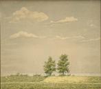 115. Litho Edgar Fernhout, landschap met bomen, Antiek en Kunst, Ophalen of Verzenden