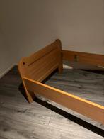 Eenpersoonsbed + senioren lattenbodem, Ophalen, 90 cm, Eenpersoons, Bruin