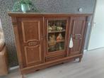 Mooie oude eiken kast met glazen deurtje, Ophalen of Verzenden