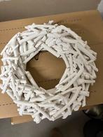 Twee houten kransen, wit, Huis en Inrichting, Ophalen, Gebruikt