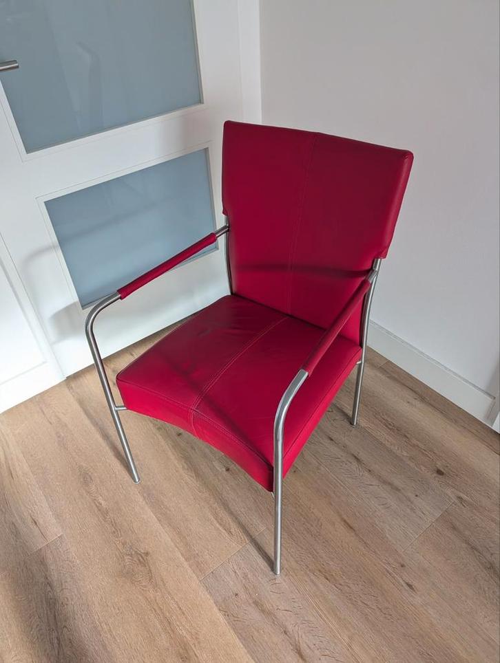 Mooie rode Bert Plantagie stoel in topstaat, Huis en Inrichting, Fauteuils, Ophalen