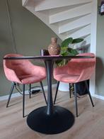 Zwarte Ronde Tafel - 100cm - Goede Staat!, Antiek en Kunst, Ophalen