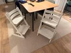 Stokke trip trap stoel wit 2x, Kinderen en Baby's, Kinderstoelen, Ophalen, Gebruikt, Meegroeistoel, Aanschuifbaar