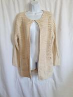 Leuk cremekleurig gebreid open vest. Mt M Merk Golden Days, Maat 38/40 (M), ., Beige, Ophalen of Verzenden