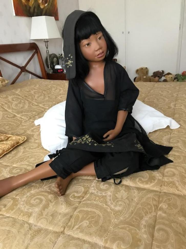 gotz pop van philip heath 100 cm jerteh, Verzamelen, Poppen, Zo goed als nieuw, Pop, Levensecht of Reborn, Ophalen of Verzenden