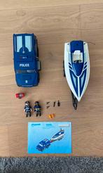 Playmobil politie auto met boot, Ophalen of Verzenden, Gebruikt