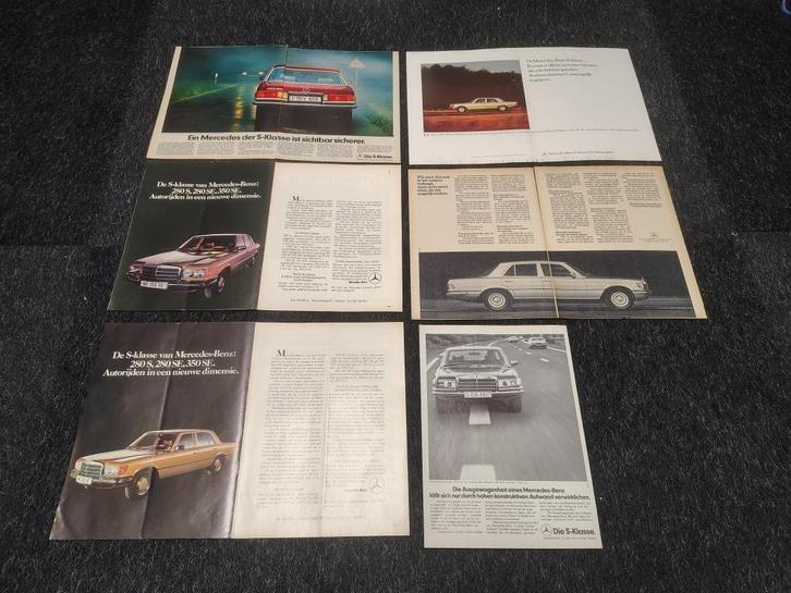6x Reclame (A4) Mercedes- Benz 280S/ 350/ 450SE (1972), Verzamelen, Automerken, Motoren en Formule 1, Gebruikt, Auto's, Verzenden