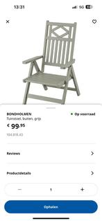 4x grijze eucalyptus houten stoelen, verstelbaar, NIEUW, Ophalen, Nieuw, Hout, Verstelbaar