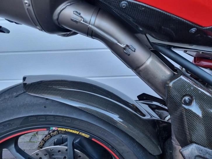 Ducati 848 1098 1198 carbon spatbord, lang model, Motoren, Onderdelen | Ducati, Gebruikt, Ophalen of Verzenden