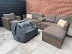 Lounge set en bank en stoel., Tuin en Terras, Ophalen, 5 zitplaatsen, Gebruikt, Loungeset