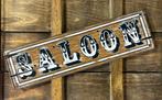 Saloon hout look reclamebord van metaal wandbord