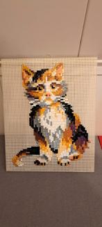 Ministeck Poes op bouwplaat met ophanghaakje., Hobby en Vrije tijd, Ministeck, Ophalen of Verzenden, Zo goed als nieuw