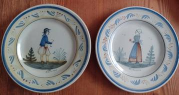 Henriot Breton Quimper schotels doorsnee 23 cm beschikbaar voor biedingen