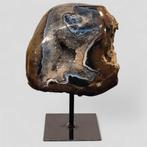 Agaat met kwarts op standaard, Ophalen of Verzenden, Mineraal