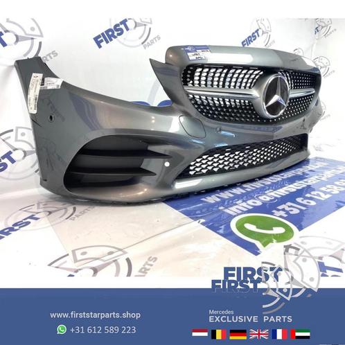 W205 FACELIFT AMG VOORBUMPER + diamond gril 2019 Mercedes C, Auto-onderdelen, Carrosserie en Plaatwerk, Bumper, Mercedes-Benz