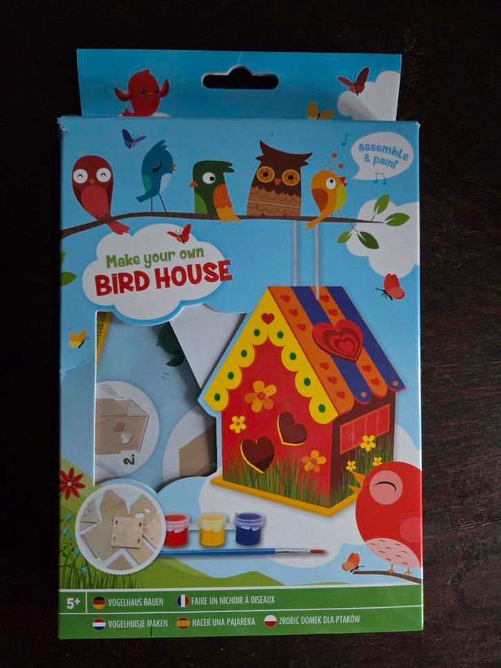 Vogelhuisje Bouwen & Schilderen - Nieuw in doos!, Kinderen en Baby's, Speelgoed | Educatief en Creatief, Nieuw, Knutselen, Bouwen