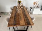 Eet tafel met stoelen, Huis en Inrichting, Tafels | Eettafels, Gebruikt, 100 tot 150 cm, 200 cm of meer, Ophalen of Verzenden