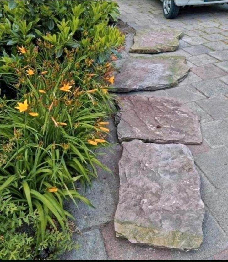 De ALLERGROOTSTE RODE flagstones van marktplaats! Flagstone, Tuin en Terras, Grind, Keien en Split, Zo goed als nieuw, Overige typen