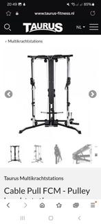 Krachtstation, pulley incl. Gewichten en accessoires!, Sport en Fitness, Ophalen, Benen, Krachtstation, Zo goed als nieuw
