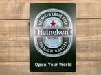 Reclamebord Heineken 20x30, Ophalen of Verzenden, Zo goed als nieuw, Reclamebord, Plaat of Schild, Heineken