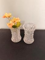 Vaasjes glas 2 stuks, Ophalen, Gebruikt, Overige kleuren, Glas