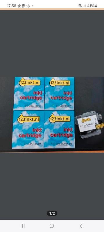 Inkt cartridge LC-980 / 1100 C M Y BK - Brother / 123 inkt beschikbaar voor biedingen