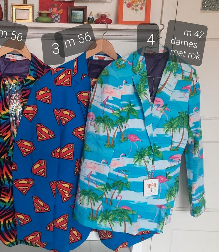 1 heren 1 dames opposuits kostuums, lees de beschrijving, Kleding | Heren, Carnavalskleding en Feestkleding, Nieuw, Maat 56/58 (XL)